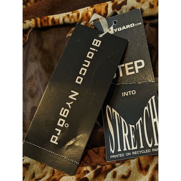 Bianca Nygard NEW One Shoulder Mini Dress Size 14 Leopard Print Brown Party Date - Picture 6 of 8